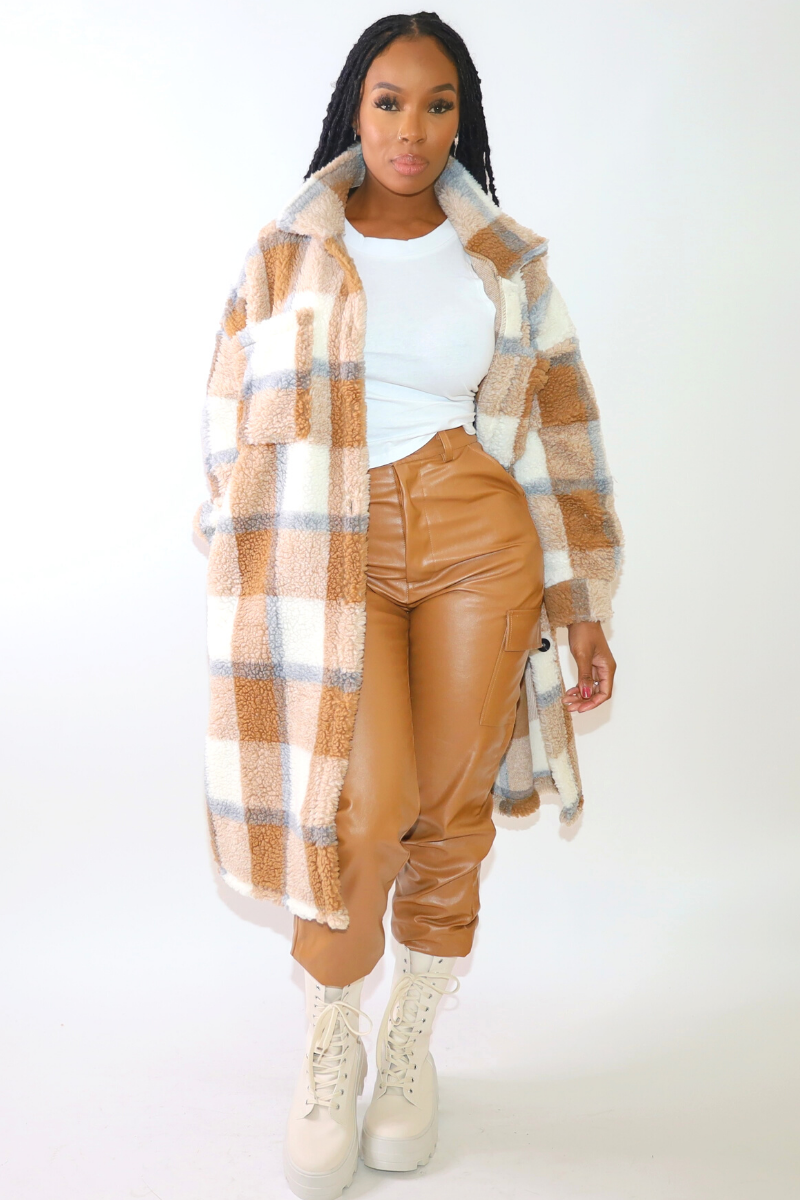 Teddy bear longline clearance coat